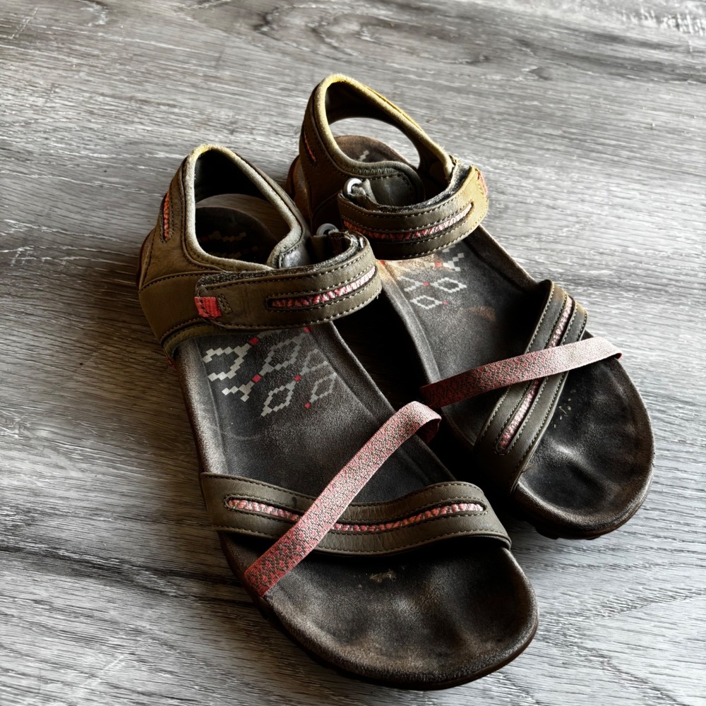 Merrell Women's Olive Pink‎ Sporty Outdoor Walking Sandals Size 6 strappy hiking